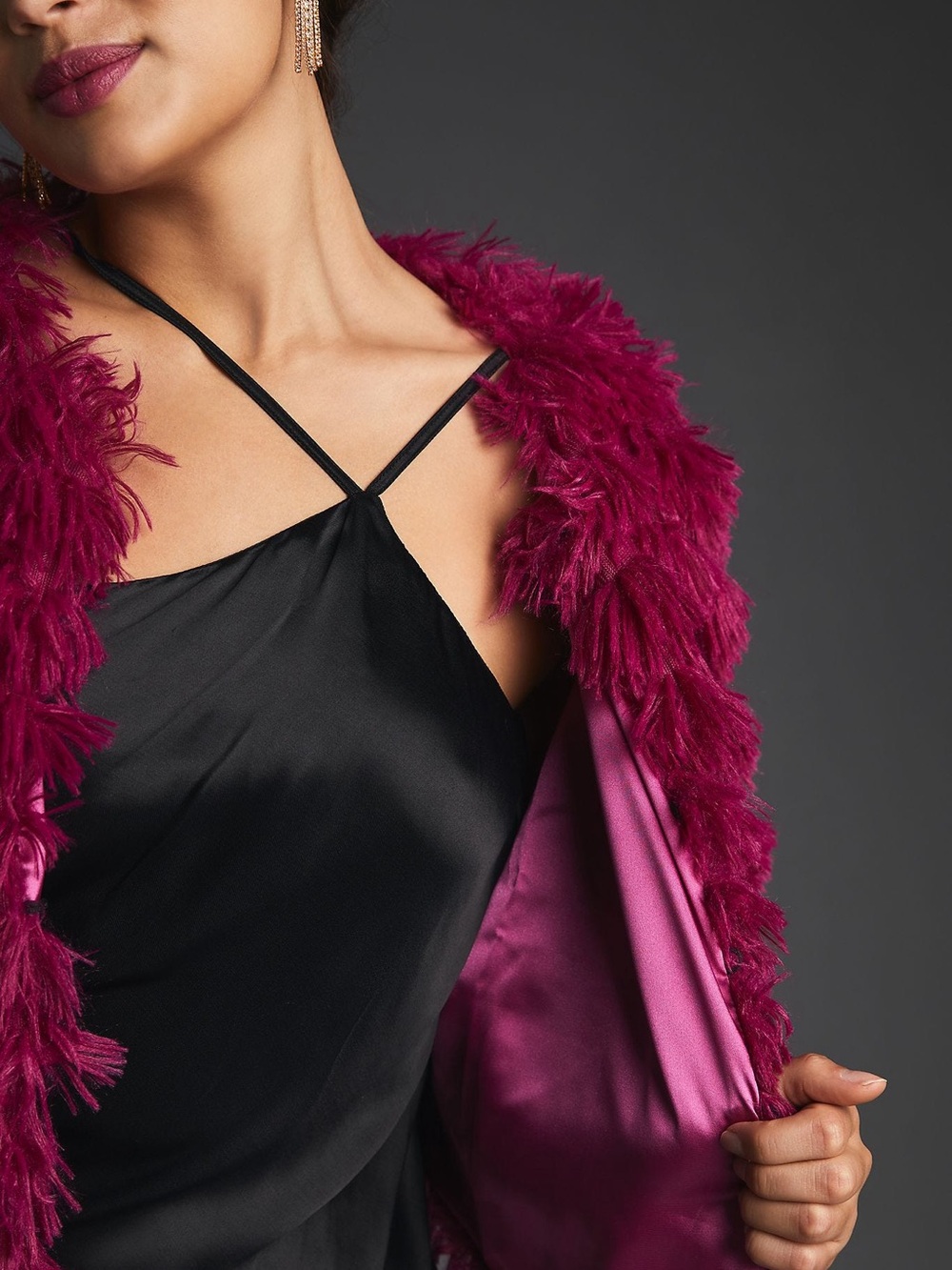 Bu Anthropologie Faux Fur Cape - Picture 2 of 4